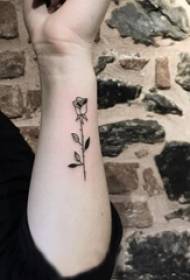 tatuazh i thjeshtë shumëllojshmëri model i vogël Minimalist tatuazh linjë e zezë model i vogël tatuazh model