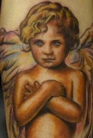 Little Angel Colorful Tattoo Pattern