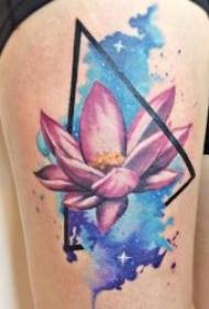 tattoo beautiful picture gradient and watercolor combined with beautiful tattoo pattern