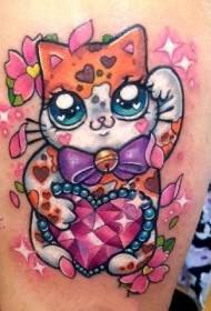 a set of color kawaii tattoo pattern works pictures