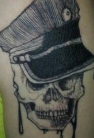 lubanja tetovaža uzorak pun crne i sive pincete uzorak tetovaža