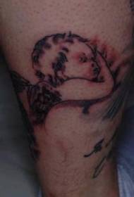 Sleeping Little Angel Tattoo Pattern 153317-godt og ondt lite engeltatoveringsmønster