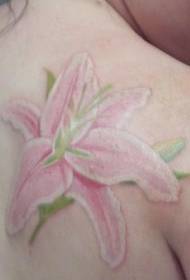 цвят на раменете нежна лилия татуировка снимка