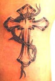 Kreuz und Dorn Tattoo Muster