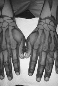 Nevjerojatna tetovaža ljudskog skeleta s bijelim tintom