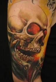 ramena barva čudovita slika lobanje tatoo