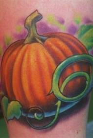 Arm Realistic Color Pumpkin Tattoo Pattern