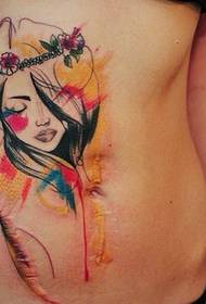 Két különböző minták akvarell totem tetoválás tetoválás