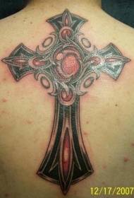 Edelstenen Cross Tattoo patroon