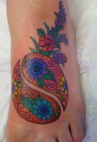színes virág test pletyka tetoválás