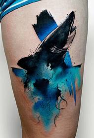 un conjunt de tatuatges de tòtem abstractes amb aquarel·la