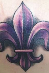 задната боја виолетова ирис шема на тетоважа
