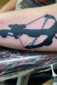 Arcul negru și săgeata model simplu de tatuaj