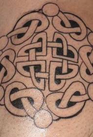 Zwart Keltisch totem tattoo patroon