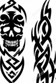 Linea Negra Creative Domineering Exquisite Totem Manuscritu Tattoo