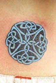 blue celtic tattoo pattern