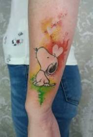 jednostavna mala tetovaža akvarela: skup jednostavnih slika malih tetovaža vodene boje 9