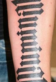 Černý znak tetování vzor