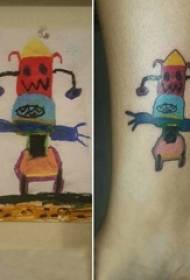 chevilles de filles peintes sur des images abstraites simples dégradé dessin animé de tatouage