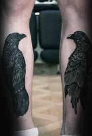 calf mysterious black black tattoo pattern