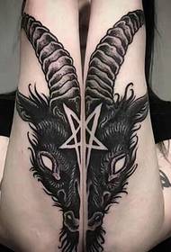Totem tetovējuma modelis, kas sastāv no dubultām rokām