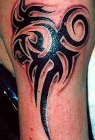 Padrão de tatuagem grande tribo preto logotipo
