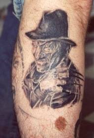 Evil Portrait Shank Tattoo Pattern 155847 - patrón de tatuaje negro nudo celta