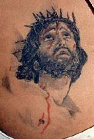 Modèle de tatouage de Jésus avec du sang