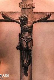 πίσω σχέδιο μοτίβο τατουάζ του Ιησού