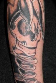Arm Toy Spring skull Clown Tattoo Pattern