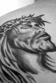носещи бодли от черния модел на татуировка на Исус
