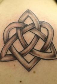 Celtic knot heart-shaped tattoo pattern
