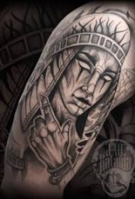 Mitologinės tatuiruotės juodos ir pilkos prieblandos tatuiruotės religinė mitologija ir kiti tatuiruotės modeliai