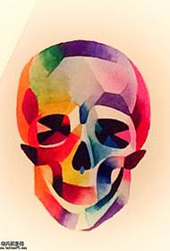 a watercolor skull tattoo material