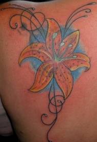 shoulder color r lily tattoo pattern