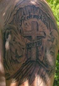 váll barna üdvösség vallási emlékezetes tetoválás