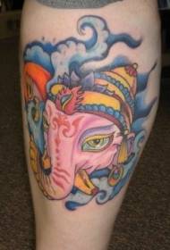 leg color like god avatar tattoo pattern