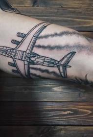 Velký náčrtek styl černé velké osobní let tetování vzor