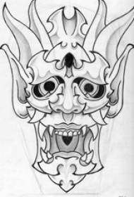 Itom nga Grey Sketch Creative Japanese Classic Totem tattoo nga manuskrito
