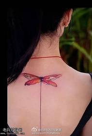 mudellu di tatuaggi di libellula bella dipinta