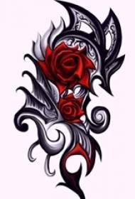 vẽ màu nước phác thảo văn học thẩm mỹ hoa hồng độc đoán totem hình xăm bản thảo