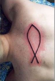 Línia de pit masculí Símbol de tatuatge de símbol mínim minimalista