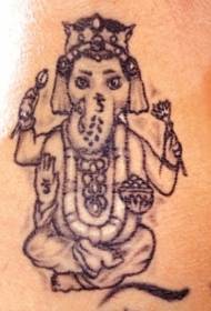 sedutu cum'è un mudellu di tatuu di tatu grisu neru 155777-famiglie di carattere di tatuaggi di gravidanza di tinta grisa