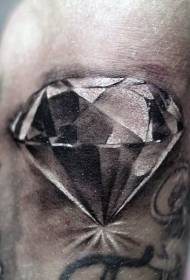 schéin an delikat schwaarz-wäiss Diamant realistesche Tattoo Muster