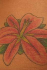 shoulder color lily tattoo picture