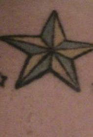 Αρσενικό λαιμό χρώμα Pentagram τατουάζ μοτίβο