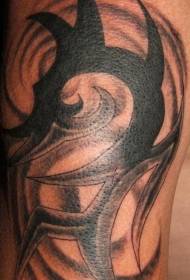 племенски глиф црна сива шема на тетоважи