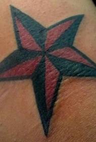 mudellu di tatuaggi di stella rossa è negra