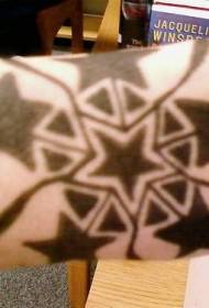 arm black star combination tattoo pattern