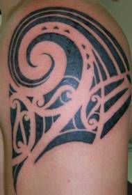 črni plemenski vzorec tetovaže totem